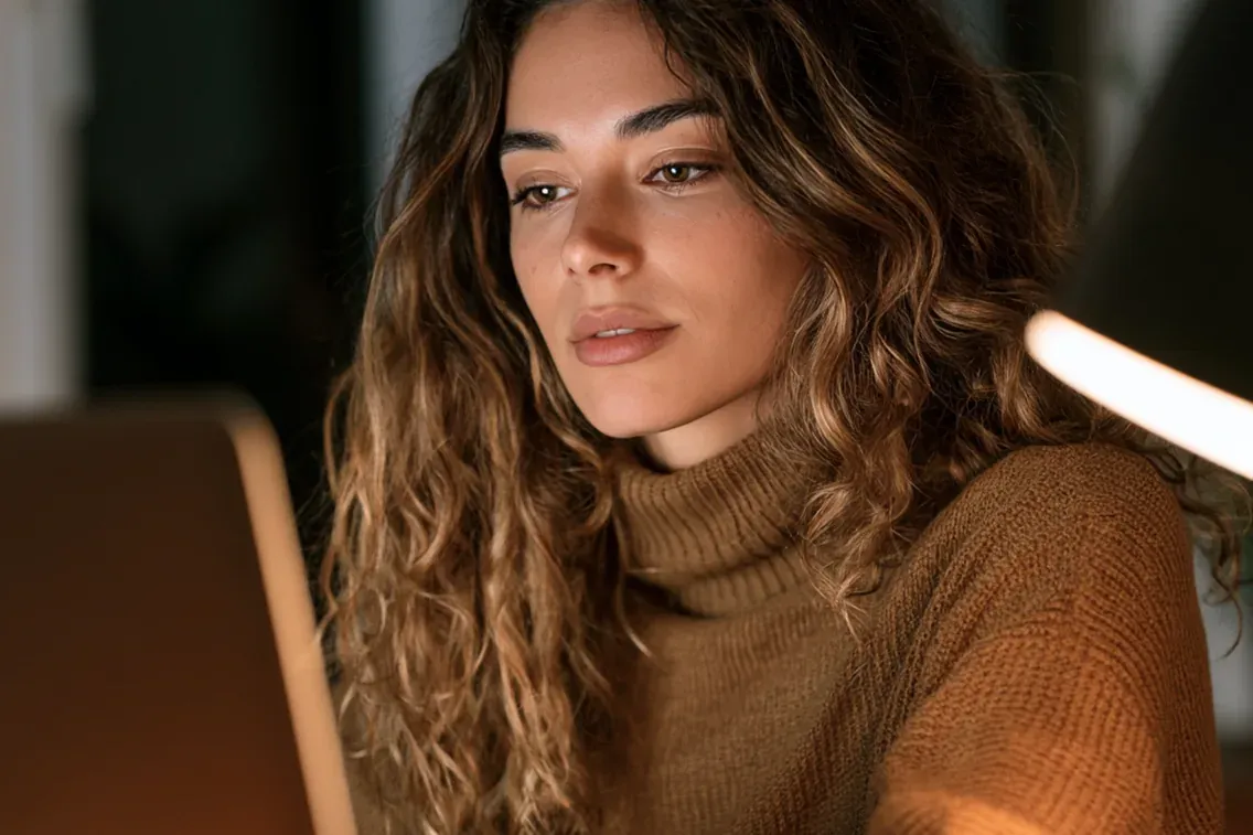femme devant son ordinateur